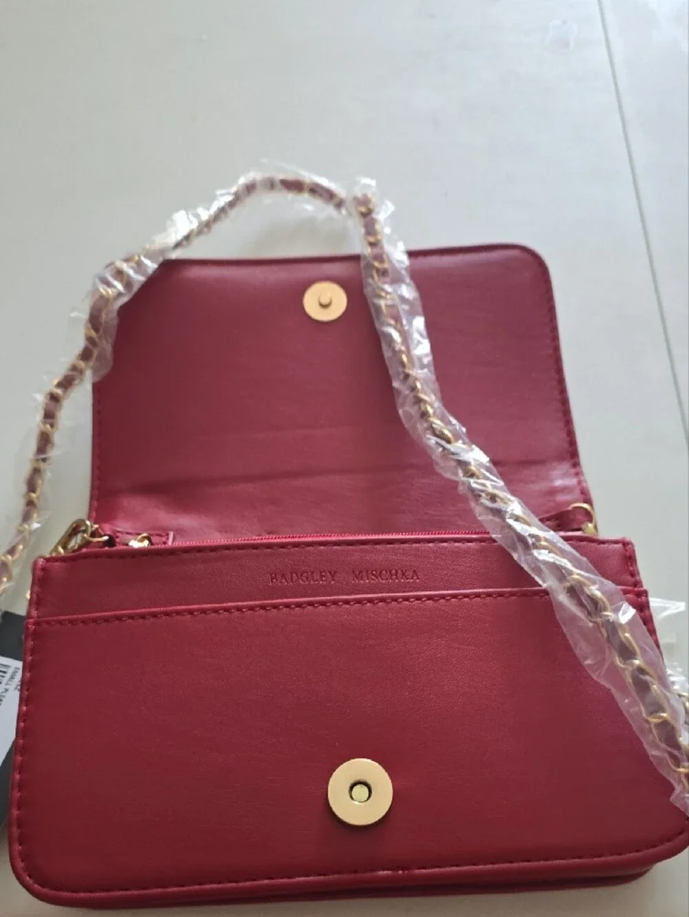 Badgley Mischka sleek crimson